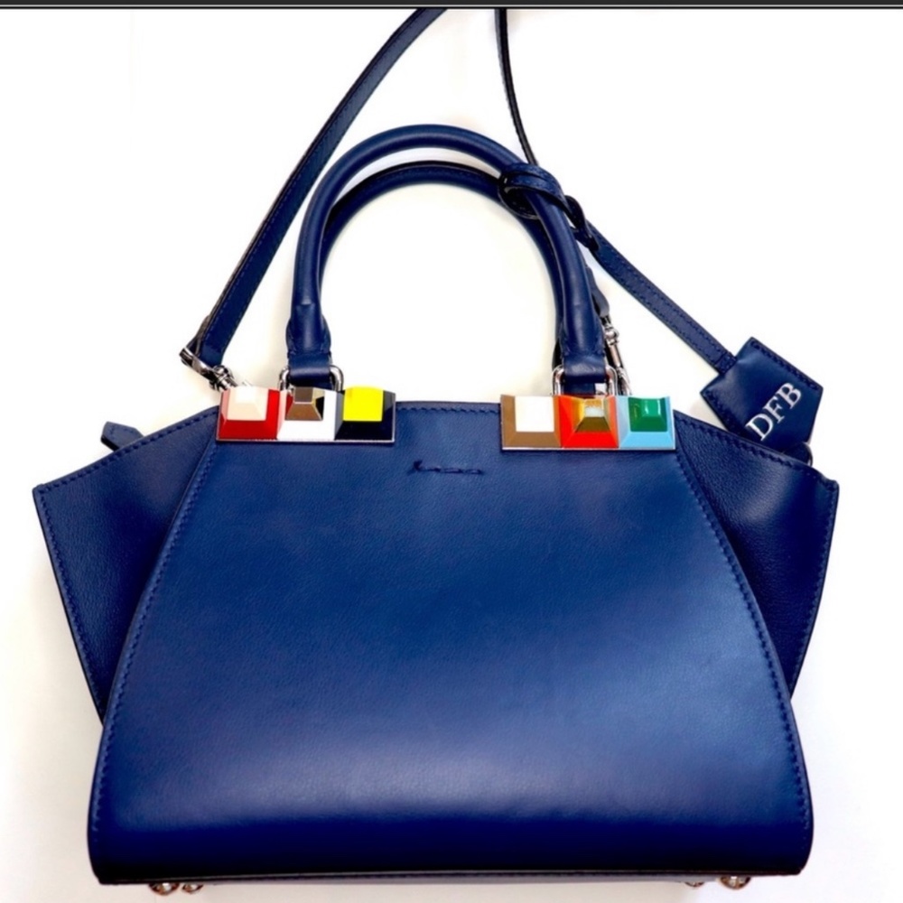 Authentic Fendi Vitello Studded Mini 3Jours Tote